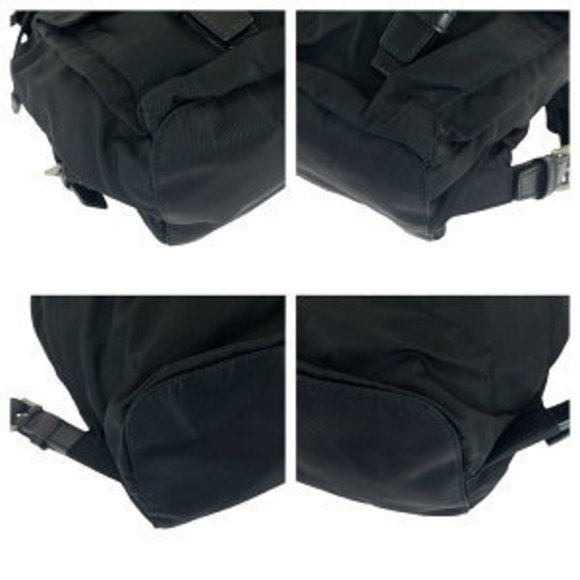 PRADA Tessuto triangular black nylon Rucksack Backpack - Picture 3 of 9